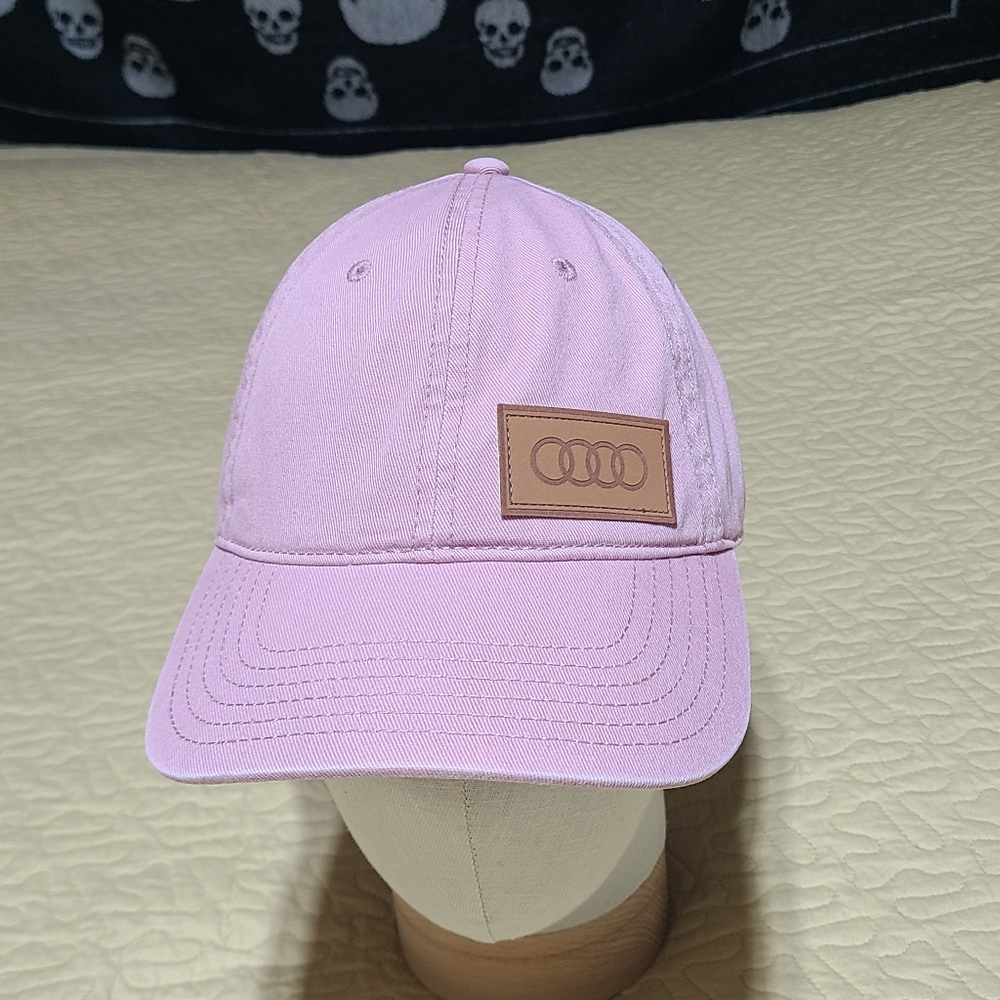 Audi Officially Licensed leather logo patch strapback hat